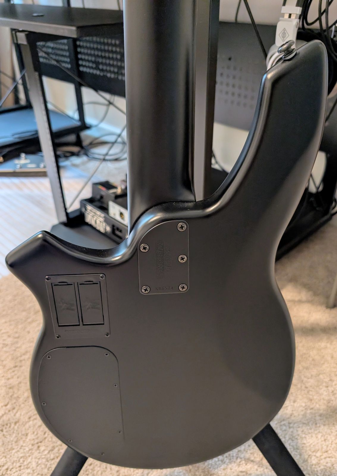 Used Ernie Ball Music Man Bongo 5 HH - Stealth Black