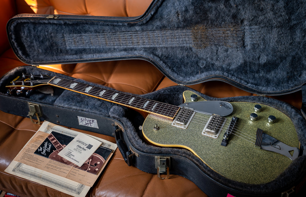 1989 Vintage Gretsch G6129 Silver Sparkle Jet Made in Japan