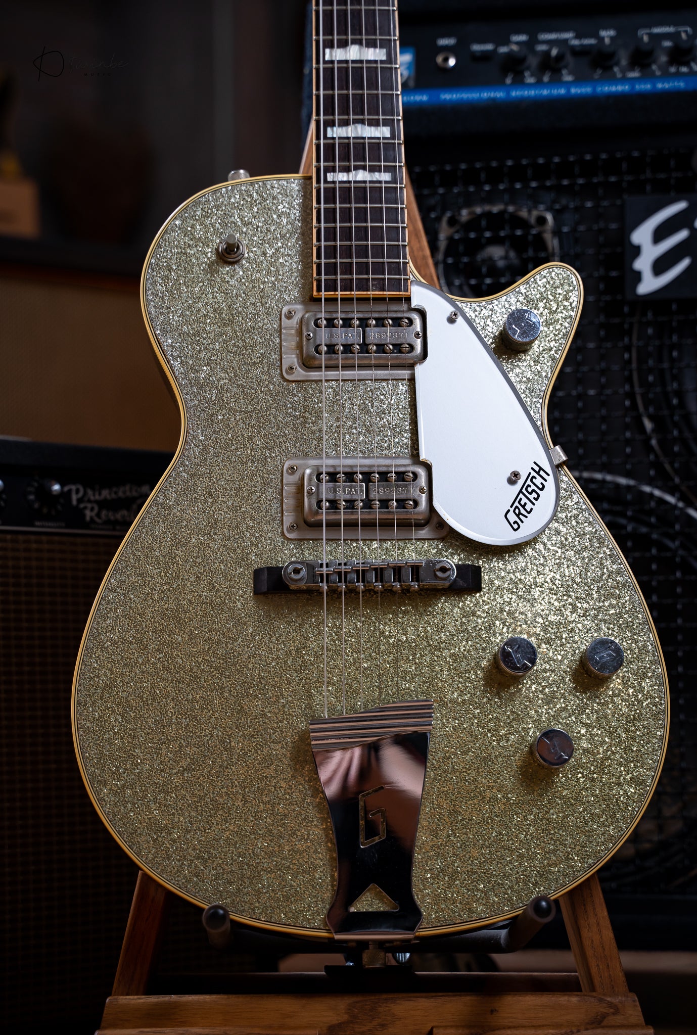 1989 Vintage Gretsch G6129 Silver Sparkle Jet Made in Japan