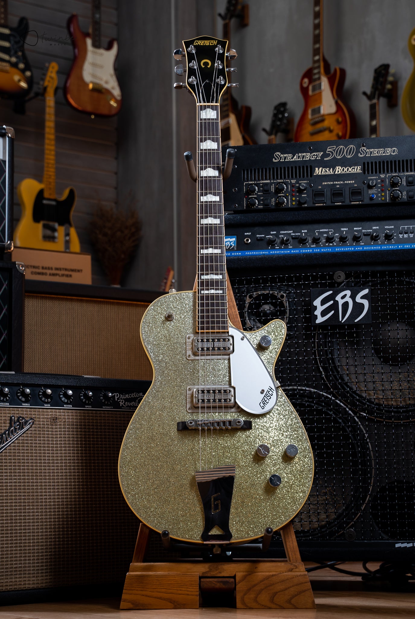 1989 Vintage Gretsch G6129 Silver Sparkle Jet Made in Japan