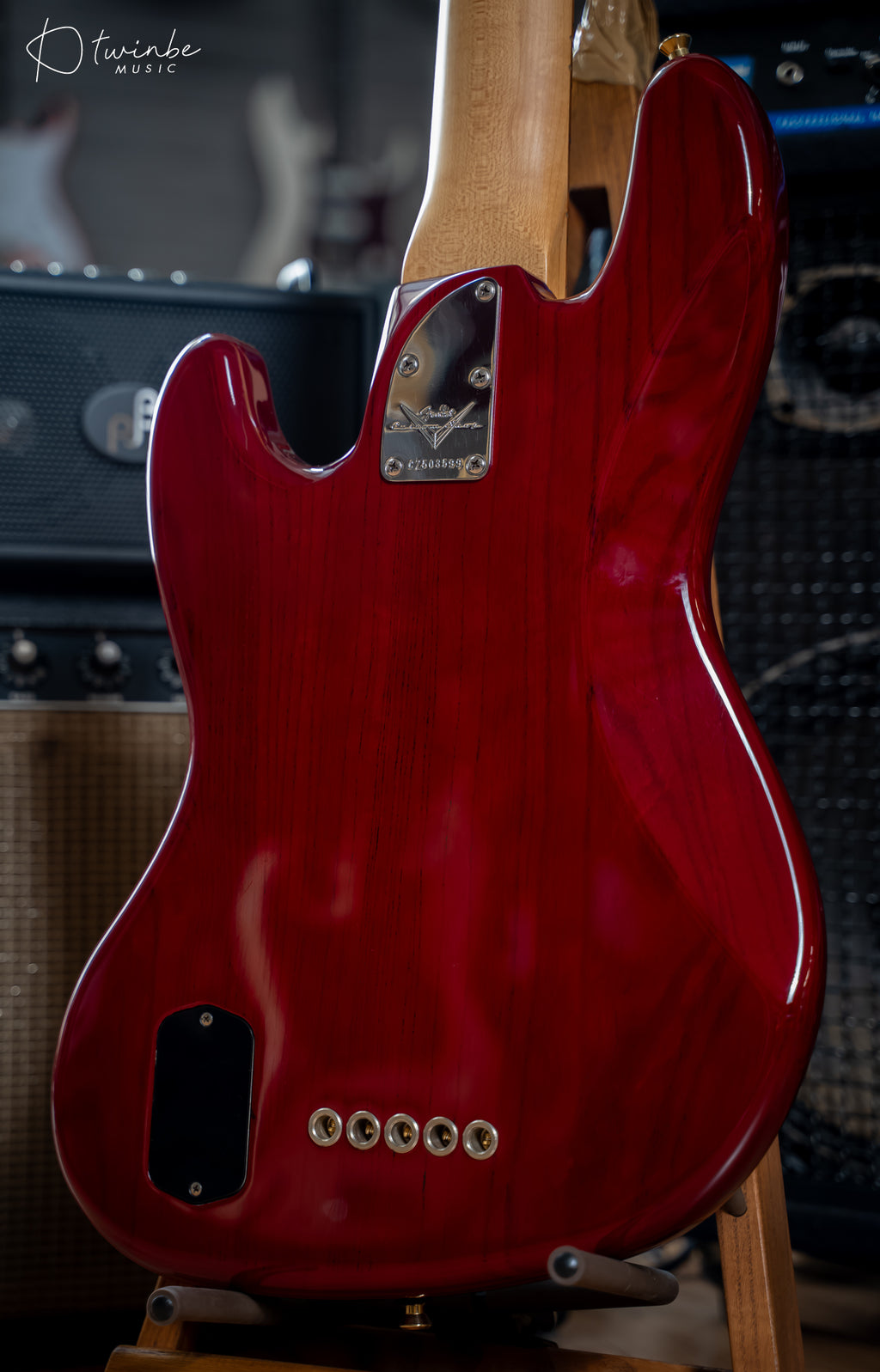 Fender Custom Shop Classic V 5 Jazz - Translucent Red