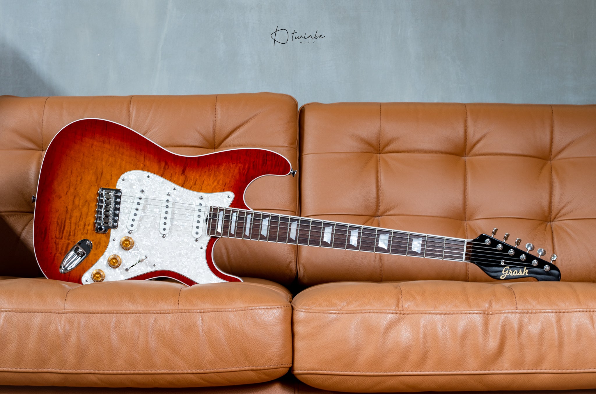 Don Grosh NOS MT-59 Retro Limited Edition "Hamilton Strat" Deep Vintage Cherry Burst