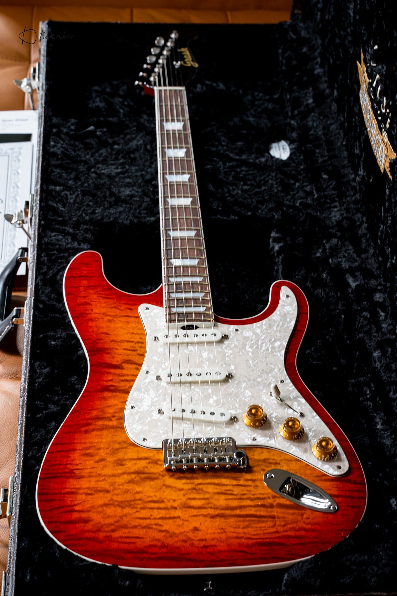 Don Grosh NOS MT-59 Retro Limited Edition "Hamilton Strat" Deep Vintage Cherry Burst
