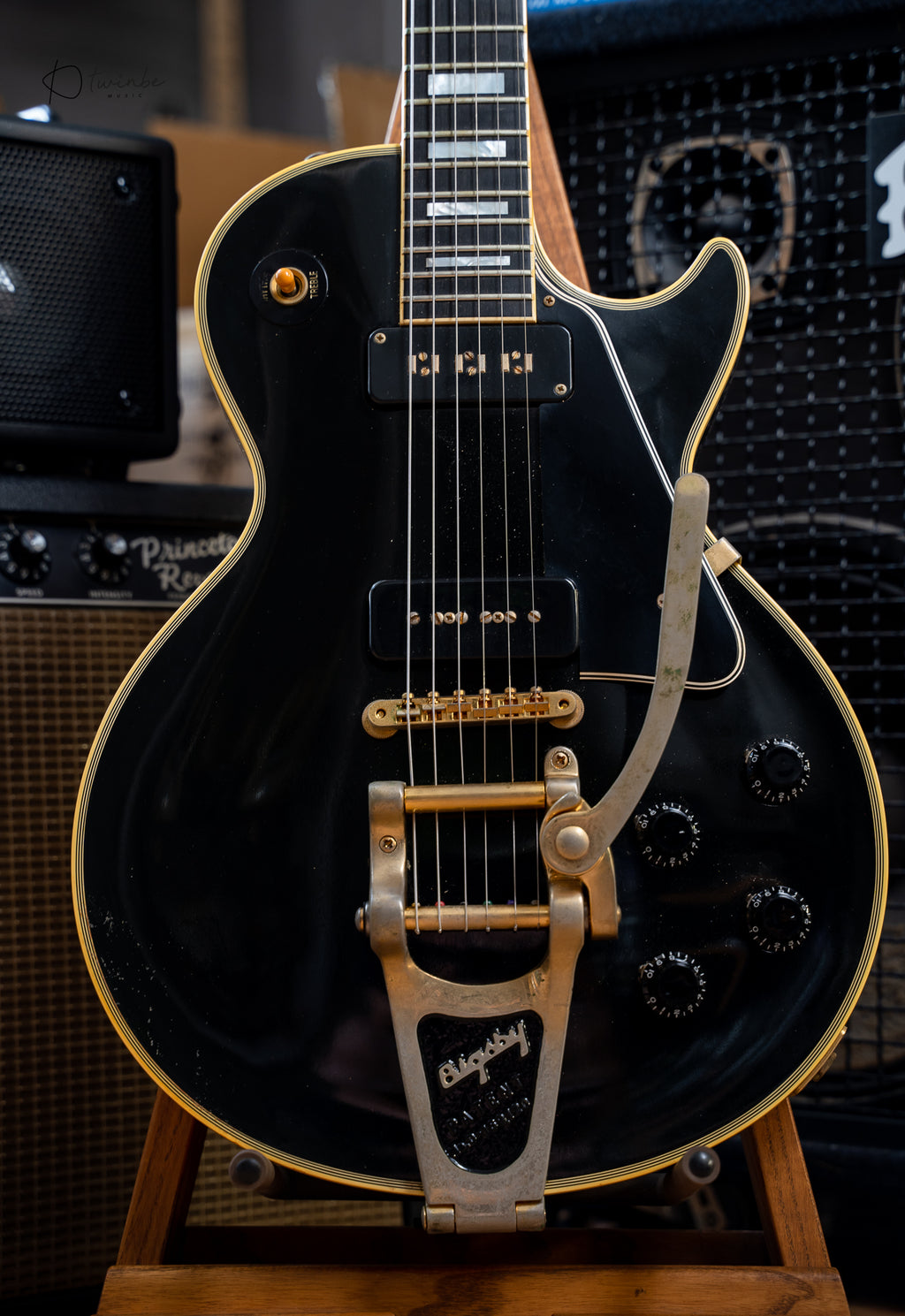 Gibson Custom Shop Historic 1954 Les Paul Custom with Bigsby Black Beauty