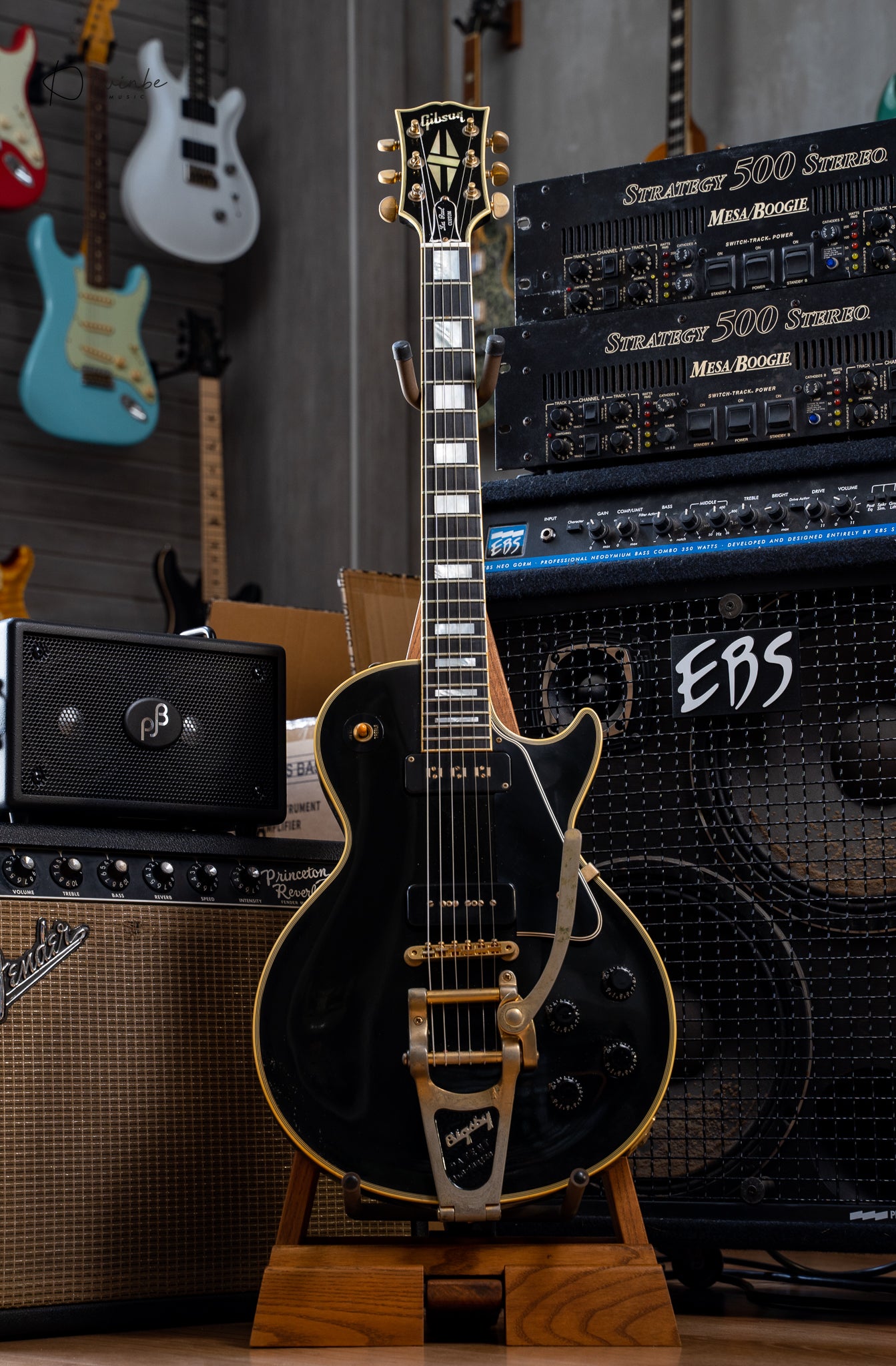 Gibson Custom Shop Historic 1954 Les Paul Custom with Bigsby Black Beauty