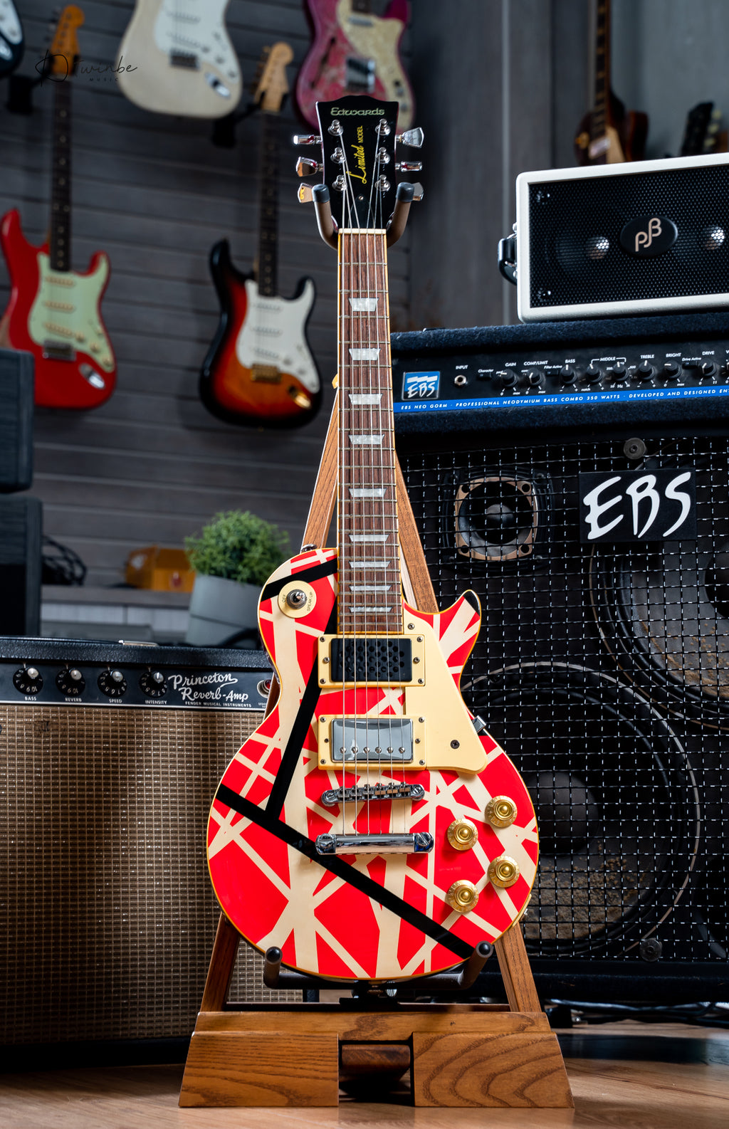 Edwards by ESP Mini Les Paul Limited Edition Les Paul Eddie Van Halen Stripes