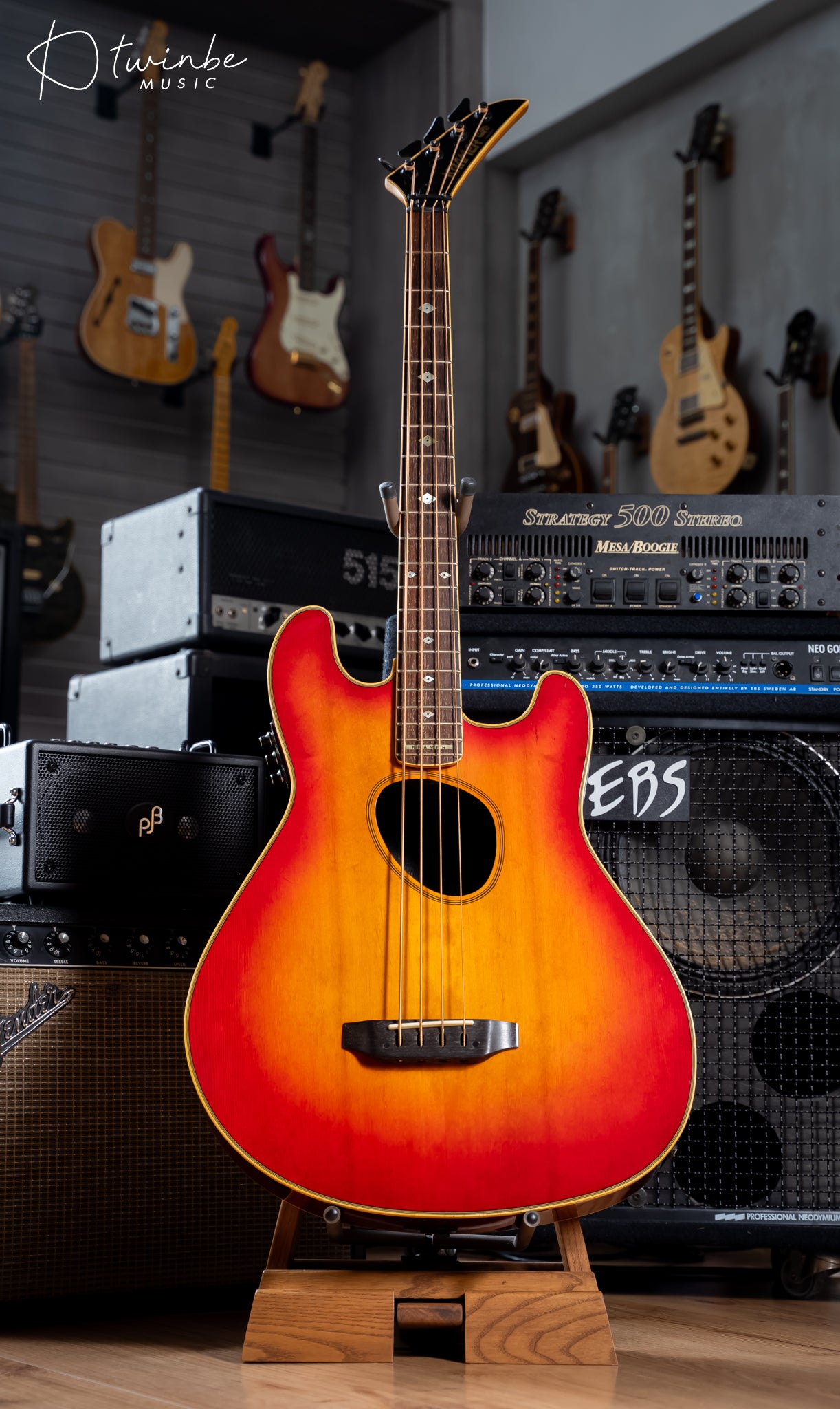Kramer Ferrington Acoustic Bass Cherry Burst