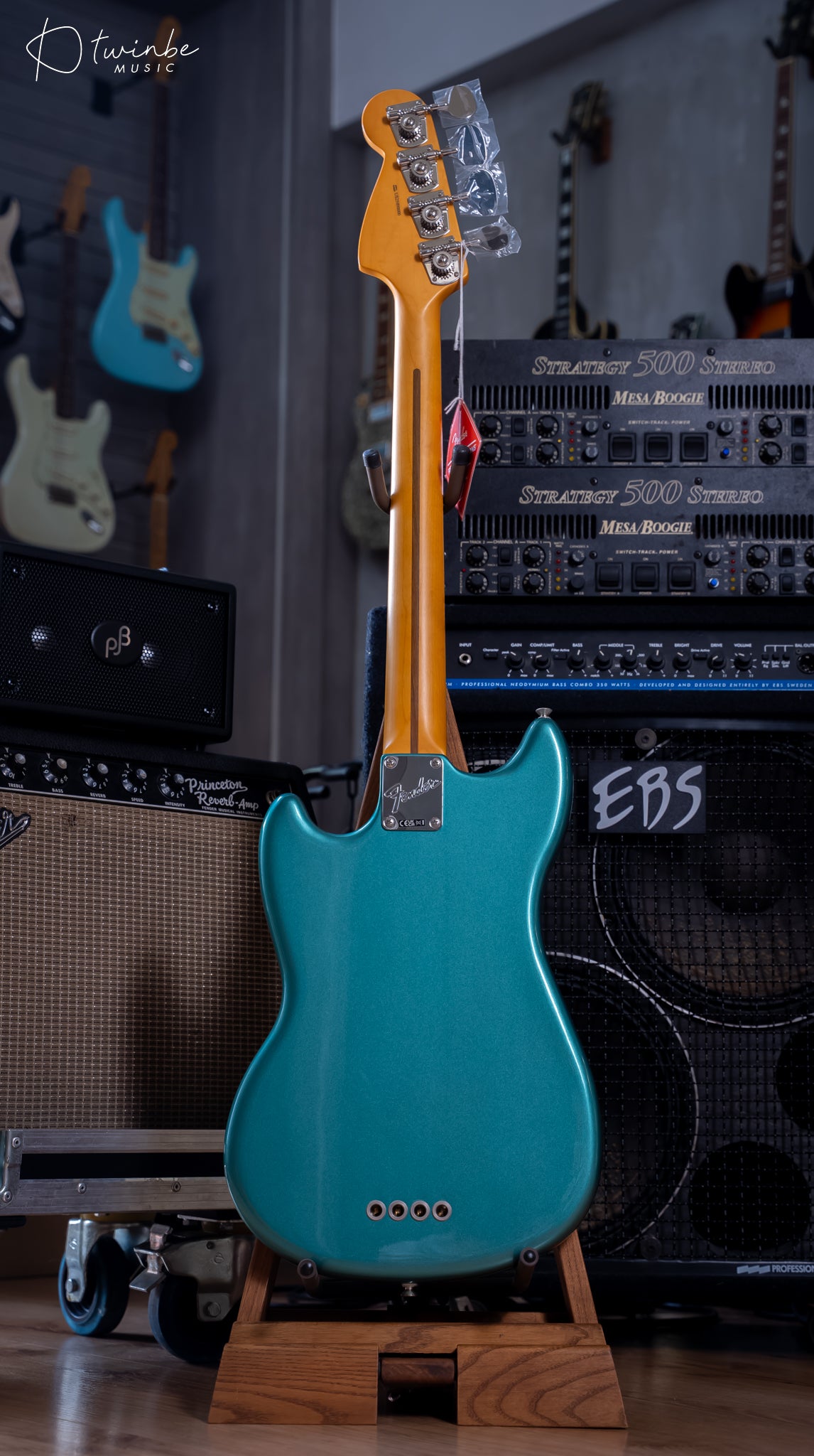 Fender American Professional Classic Mustang Bass,Fadded Sherwood Green Metallic