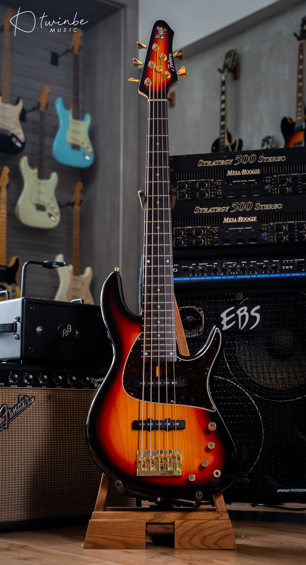 Fodera NYC Empire 5 String Bass Sunburst