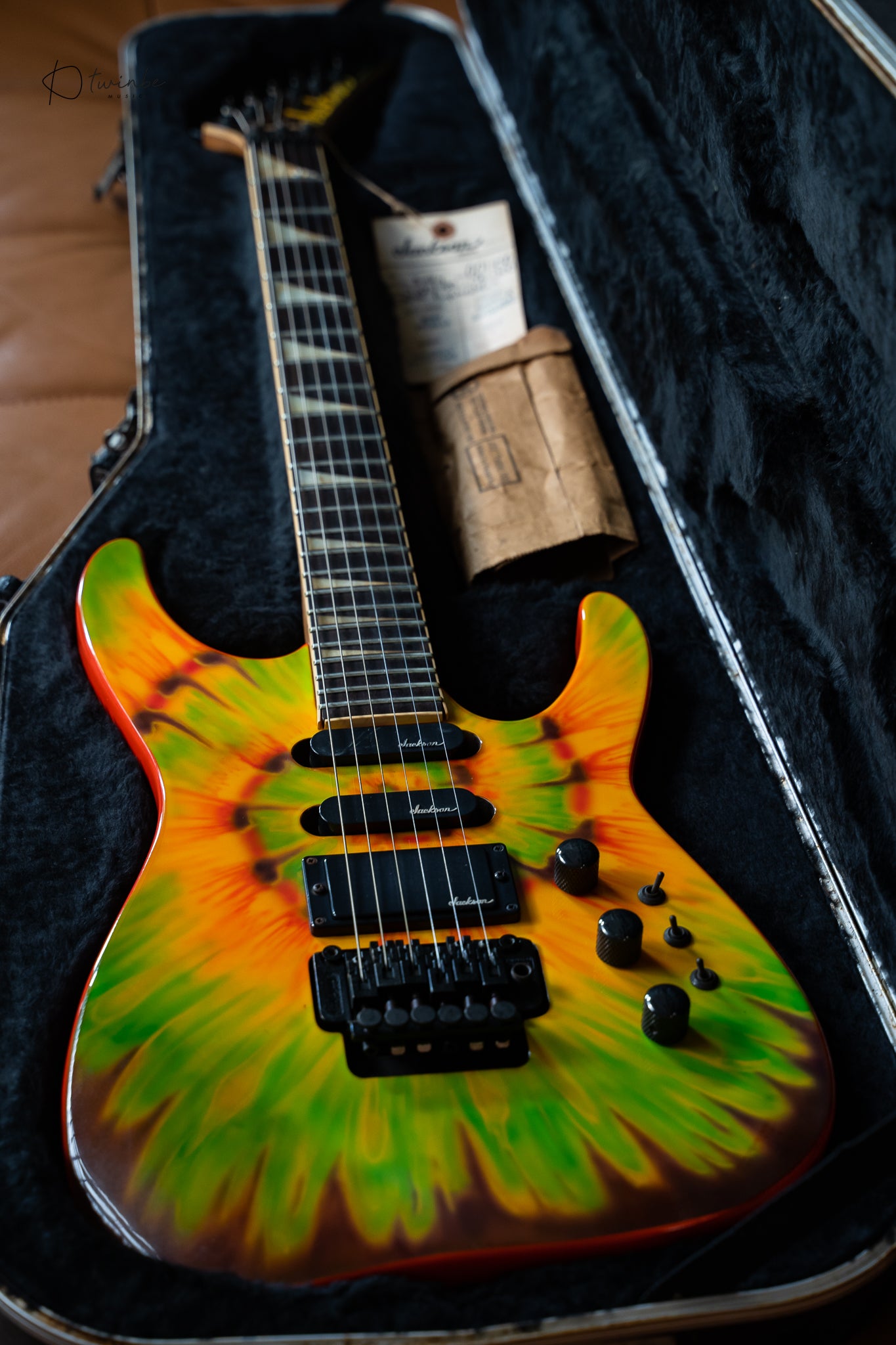 Vintage 1990 Jackson USA Custom Shop Dinky Ultra Rare Tie Dye Graphic