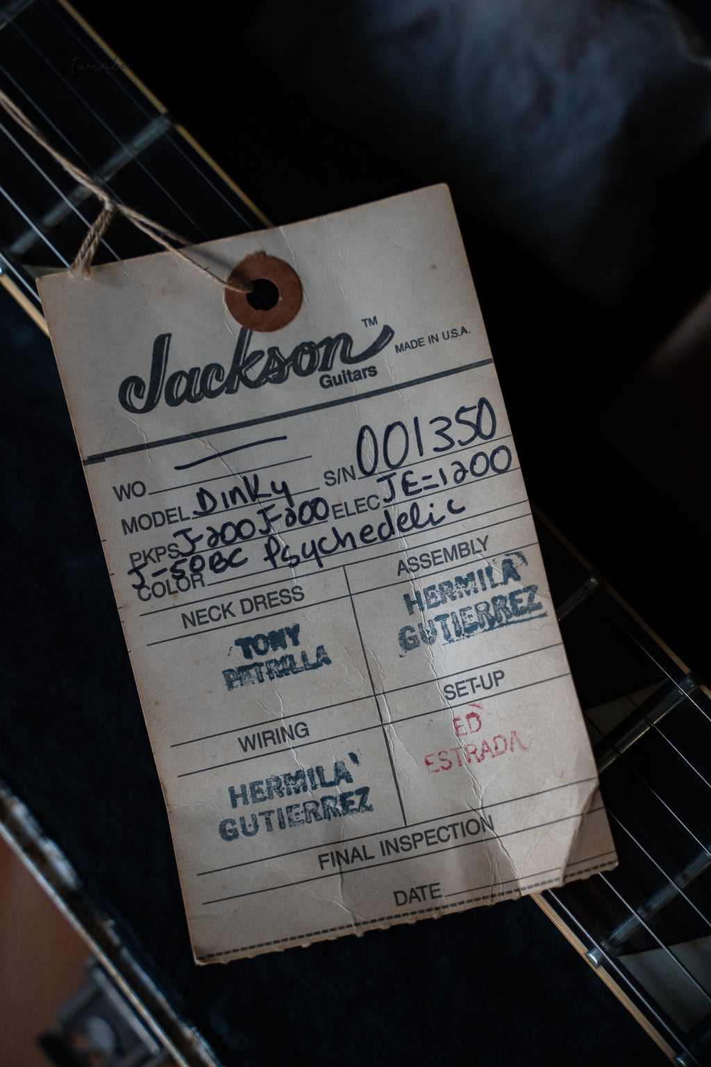 Vintage 1990 Jackson USA Custom Shop Dinky Ultra Rare Tie Dye Graphic