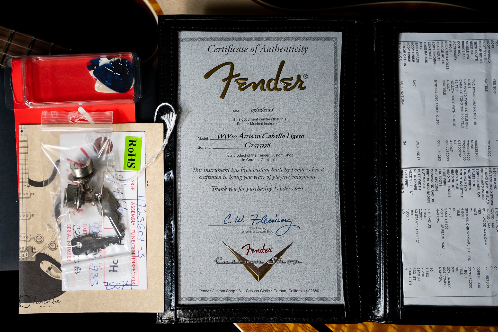 Fender Custom Shop Wildwood 10 Artisan Caballo Tono Ligero Telecaster