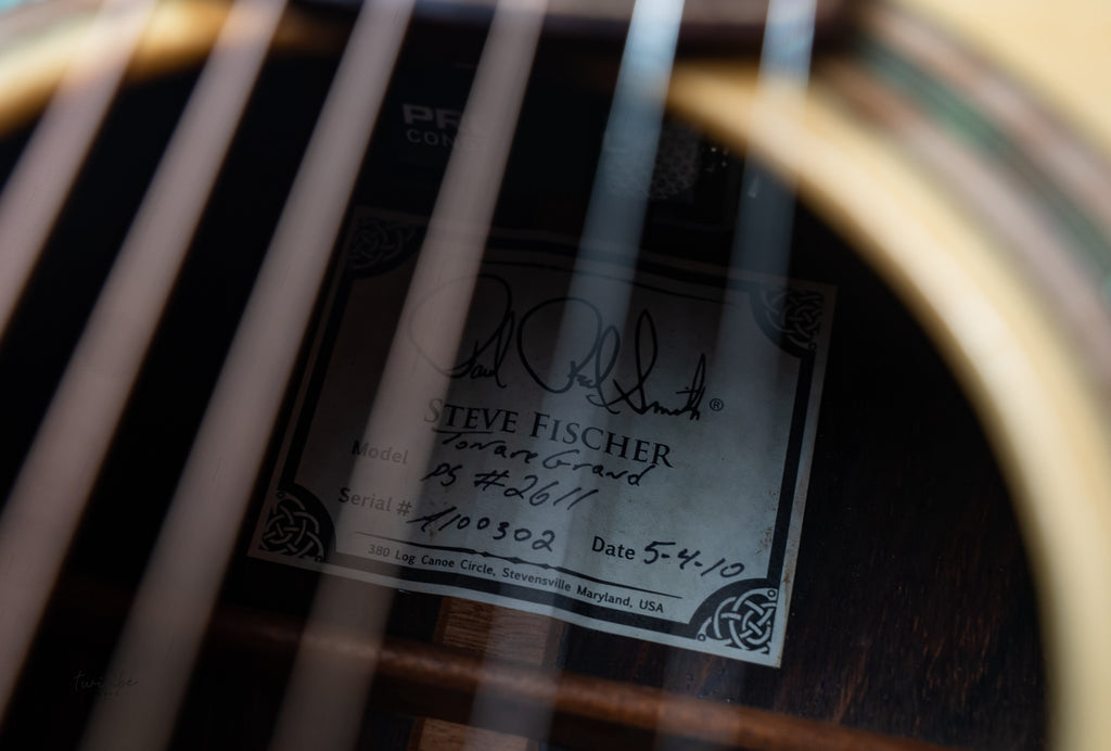 PRS Steve Fischer Tonare Grand Acoustic Guitar Bearclaw Cocobolo Private Stock