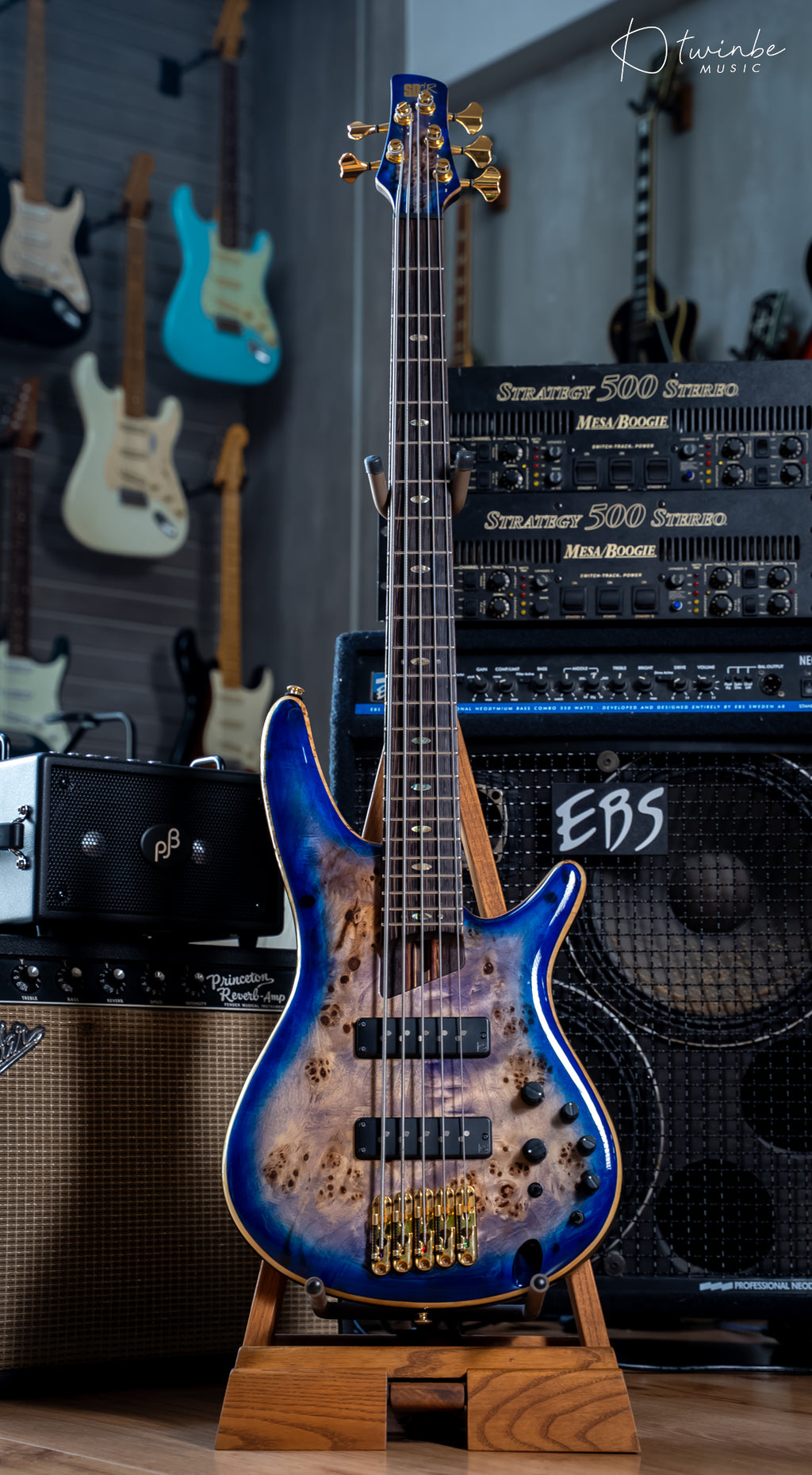 Ibanez Premium SR2605 Cerulean Blue Burst Bass