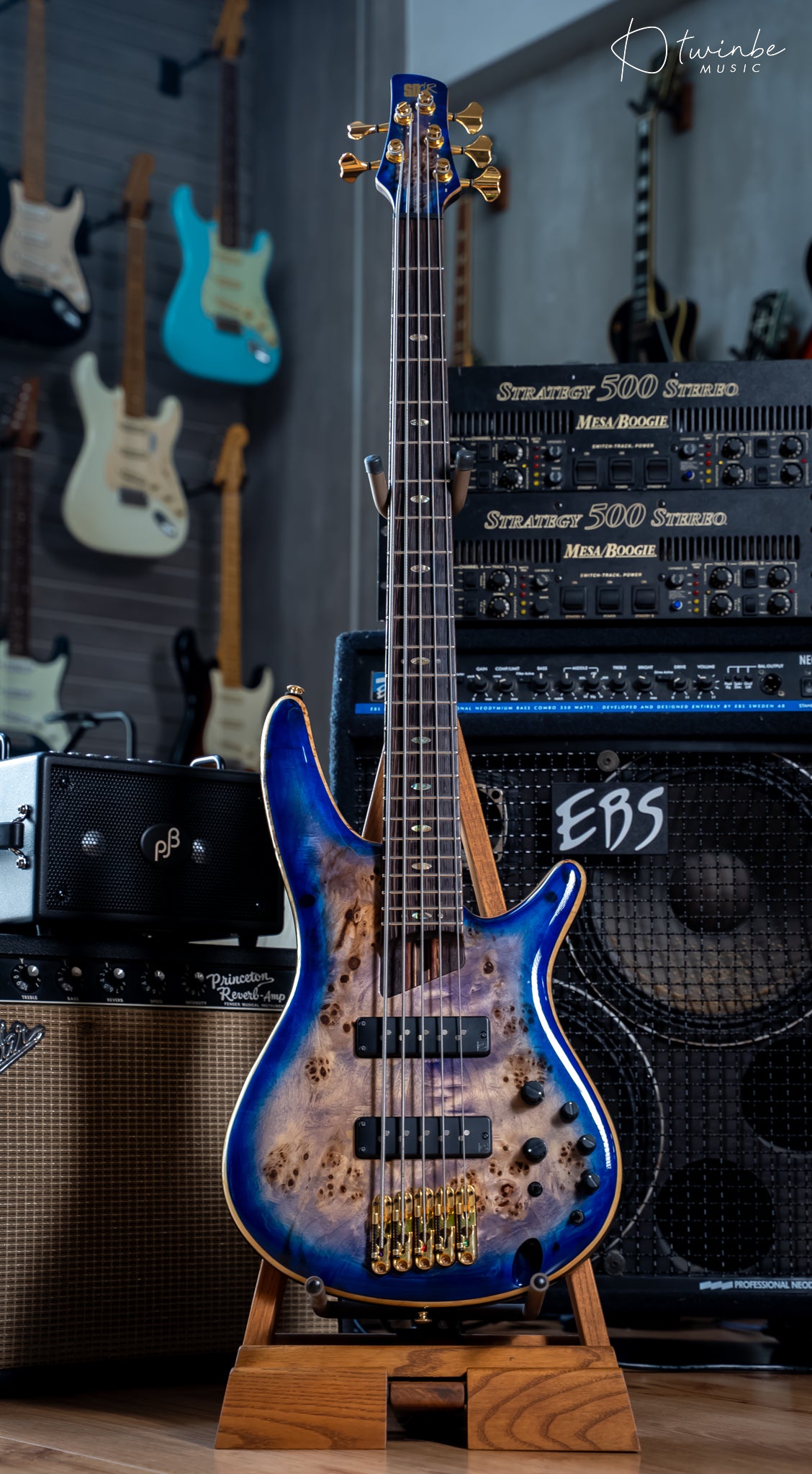 Ibanez Premium SR2605 Cerulean Blue Burst Bass