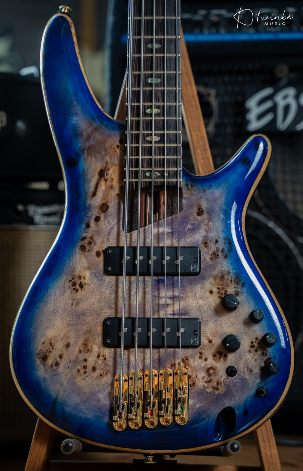 Ibanez Premium SR2605 Cerulean Blue Burst Bass