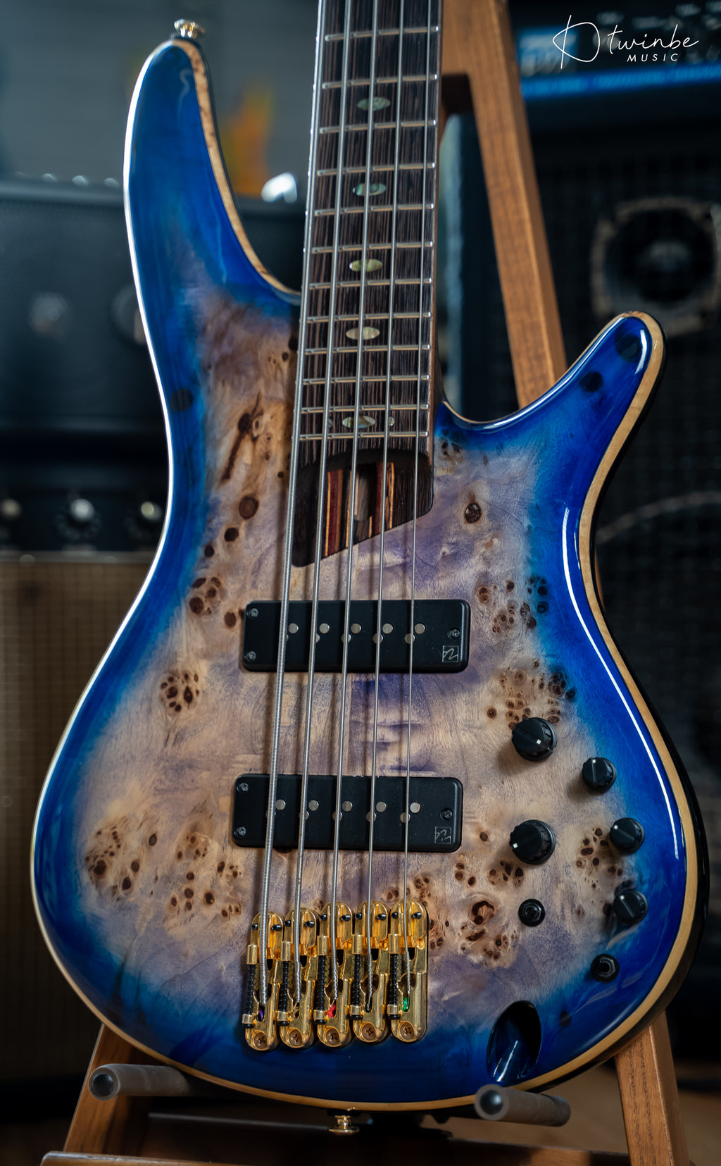 Ibanez Premium SR2605 Cerulean Blue Burst Bass
