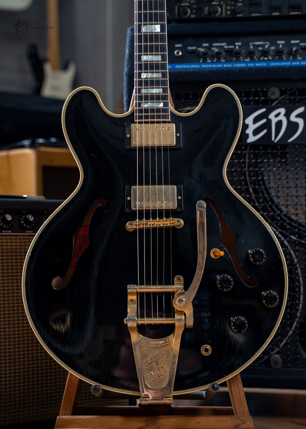 Gibson Custom Shop Murphy Lab 1959 ES-355 Bigsby Ebony Light Aged