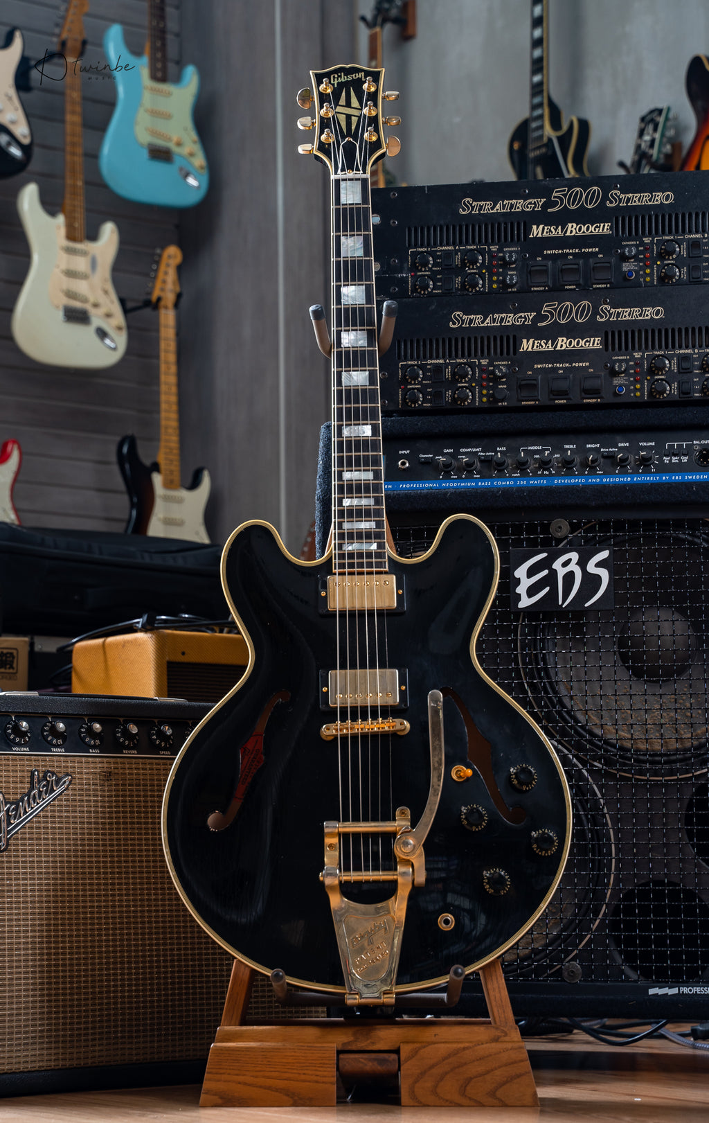 Gibson Custom Shop Murphy Lab 1959 ES-355 Bigsby Ebony Light Aged