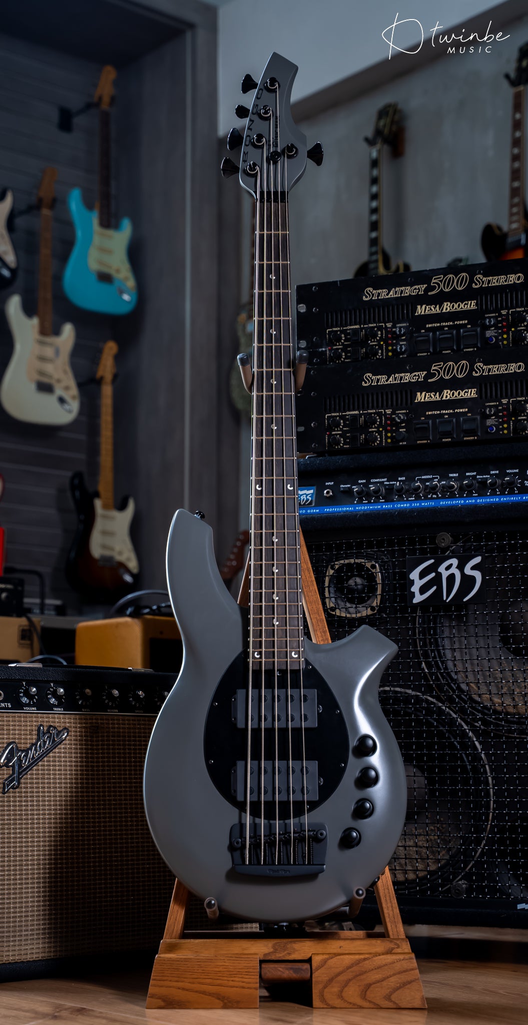 Ernie Ball Music Man Bongo 5 HH Titan Gray