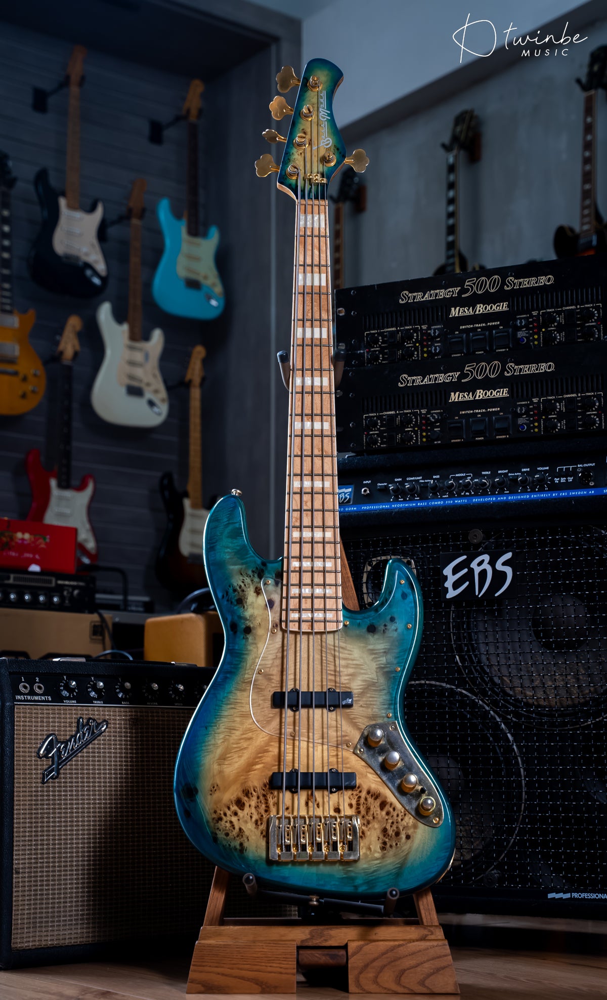Bassmods K534 Aqua Finish with Bartolini Pickup