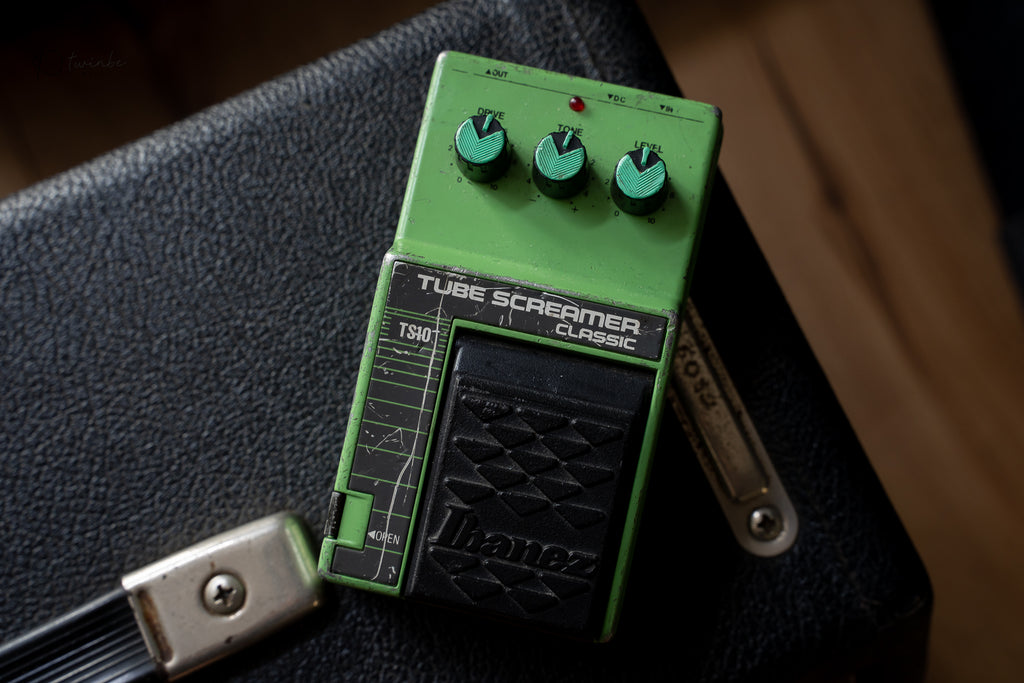 1987 Vintage Ibanez Tube Screamer TS10 Made in Japan Green Capacitors