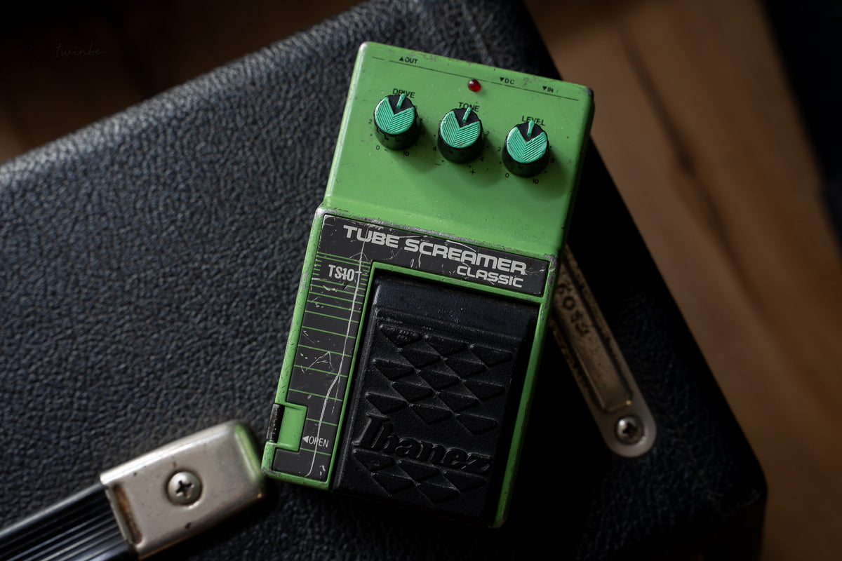1987 Vintage Ibanez Tube Screamer TS10 Made in Japan Green Capacitors