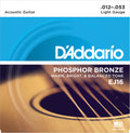 D'Addario EJ Phosphor Bronze Acoustic Guitar Strings EJ16 Light 12-53