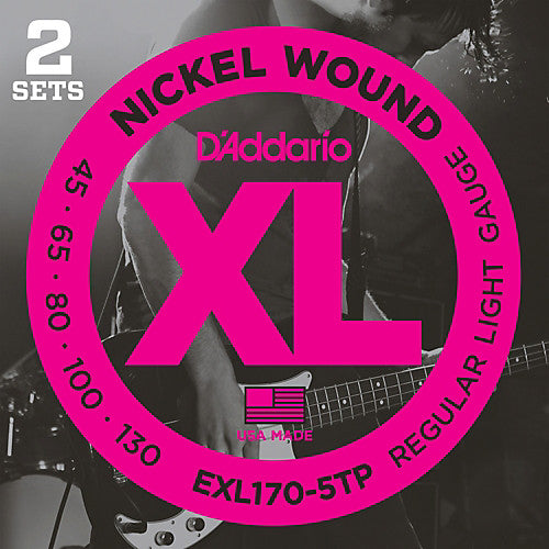 D'addario 5 String EXL170-5TP Twin Pack (45-130 )