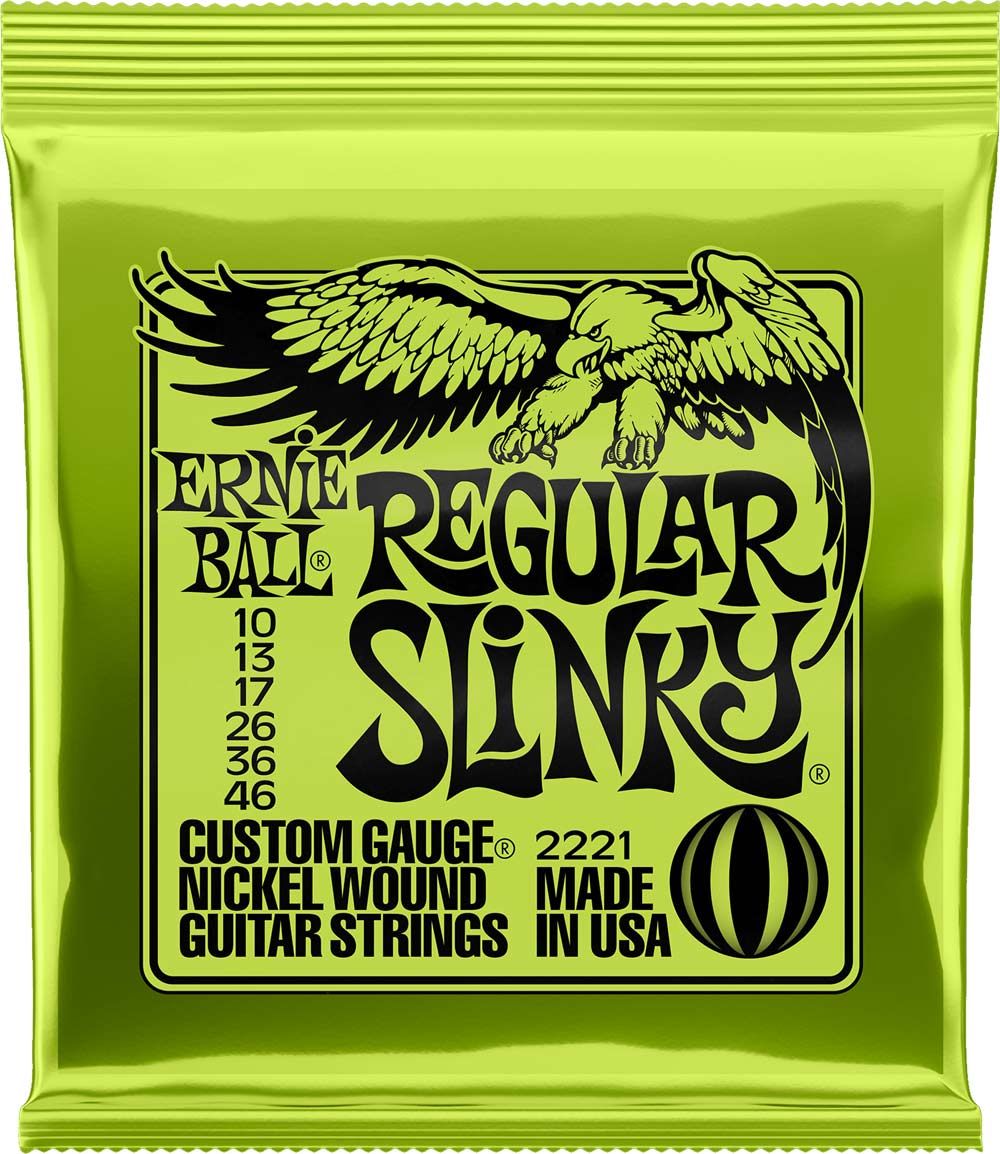 Ernie Ball 2221 Nickel Regular Slinky Electric Guitar Strings 10-46