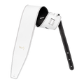 Moody 4.0" LEATHER BACKED GUITAR STRAP - WHITE/BLACK