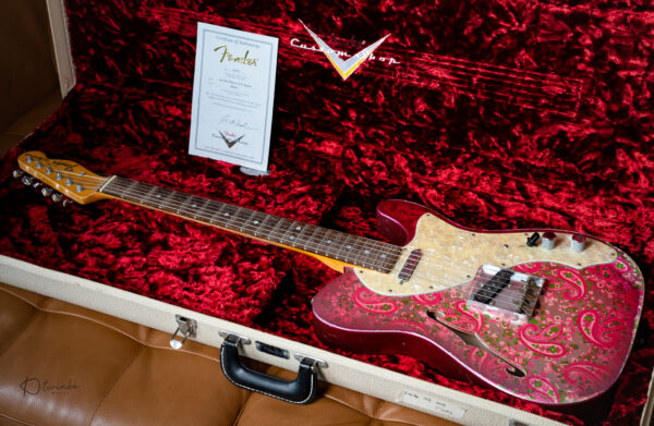 Fender Masterbuilt Greg Fessler 1969 Thinline Telecaster Heavy Relic Pink Paisley - Image 7