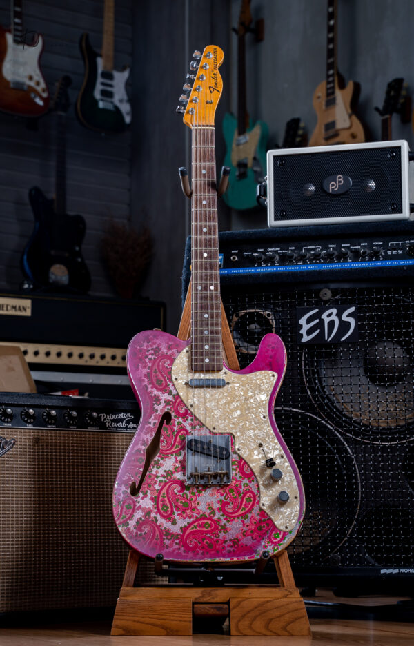 Fender Masterbuilt Greg Fessler 1969 Thinline Telecaster Heavy Relic Pink Paisley - Image 3