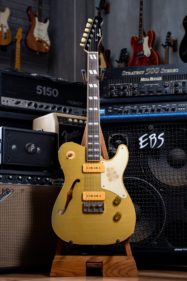 Bruno Guitars TN-295 Relic Brass Powder Gold - Image 3