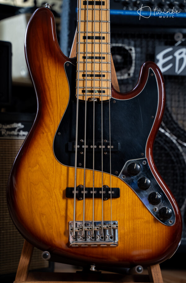 Fender American Elite Jazz Bass V - Ash - Tobacco Sunburst