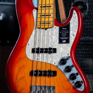 Fender American Ultra I Jazz Bass V Plasma Red Burst