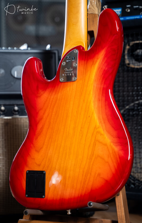 Fender American Ultra I Jazz Bass V Plasma Red Burst - Image 9