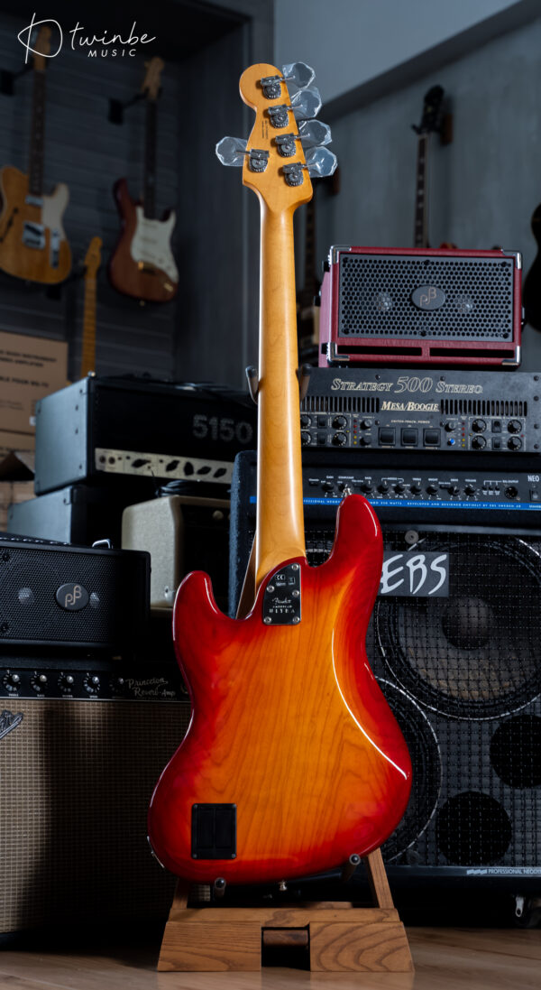 Fender American Ultra I Jazz Bass V Plasma Red Burst - Image 7