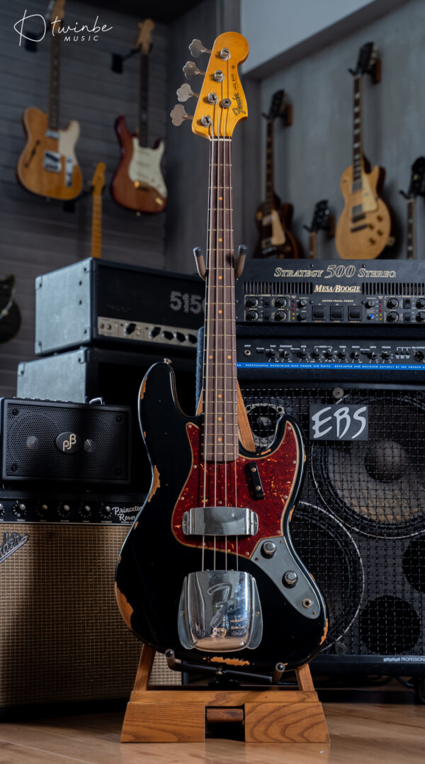 Fender Custom Shop ’62 Jazz Bass Relic Black - Image 3