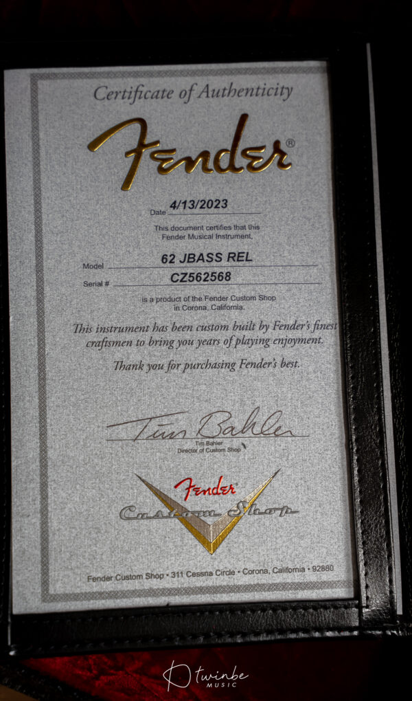 Fender Custom Shop ’62 Jazz Bass Relic Black - Image 10