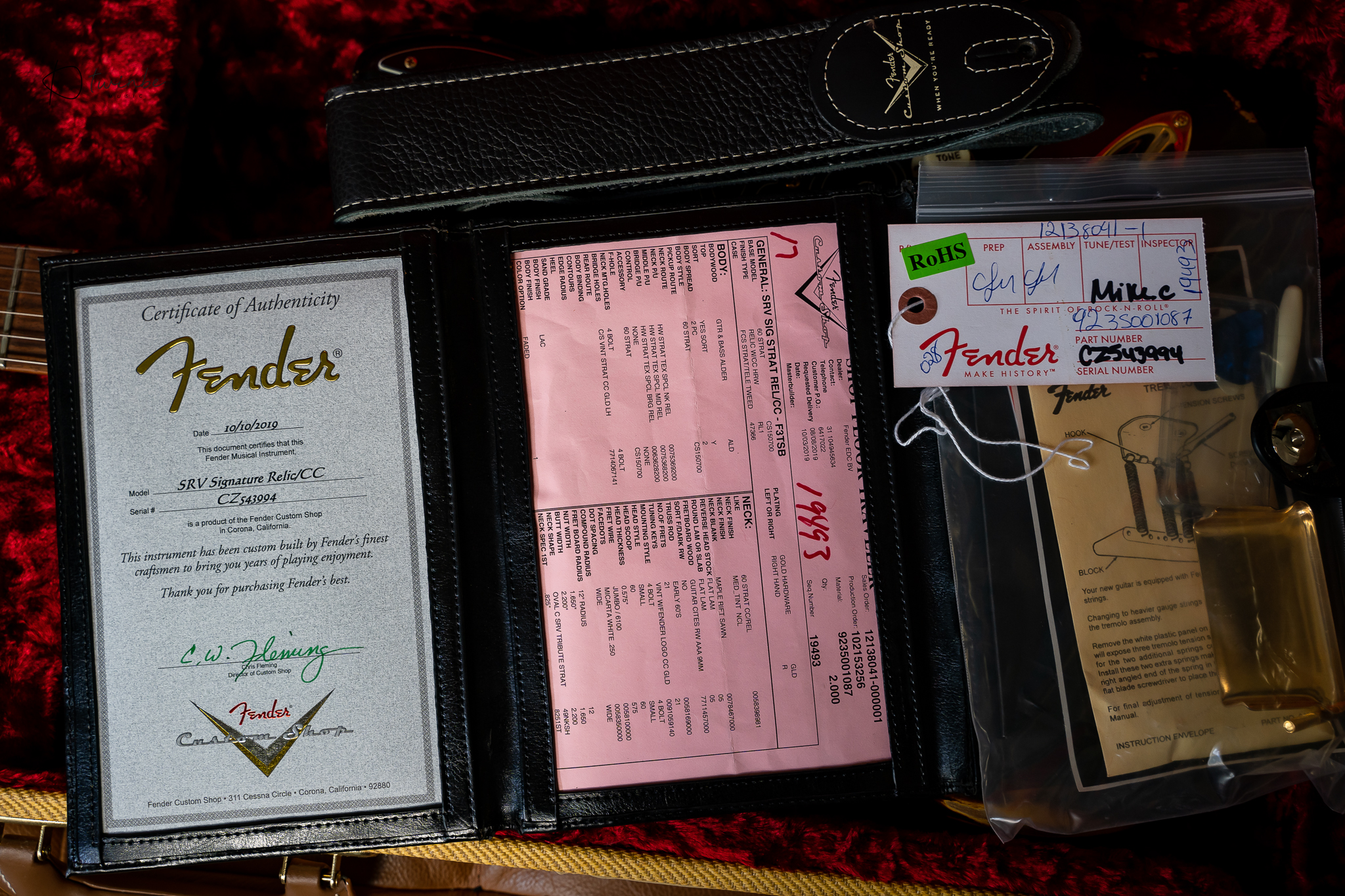 Fender Custom Shop SRV Signature Relic Stratocaster - Image 3