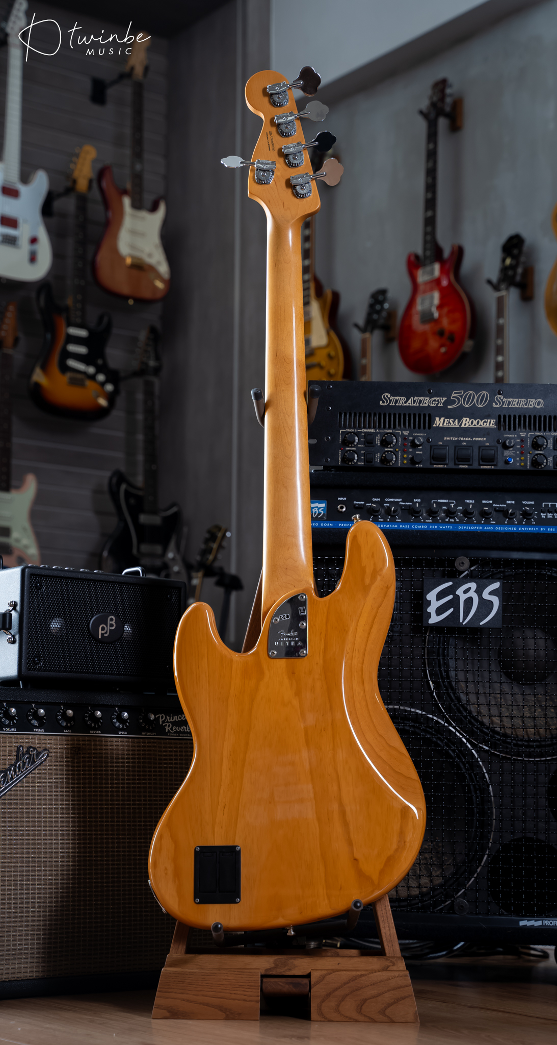 Fender American Ultra Jazz Bass V - Aged Natural - Image 7