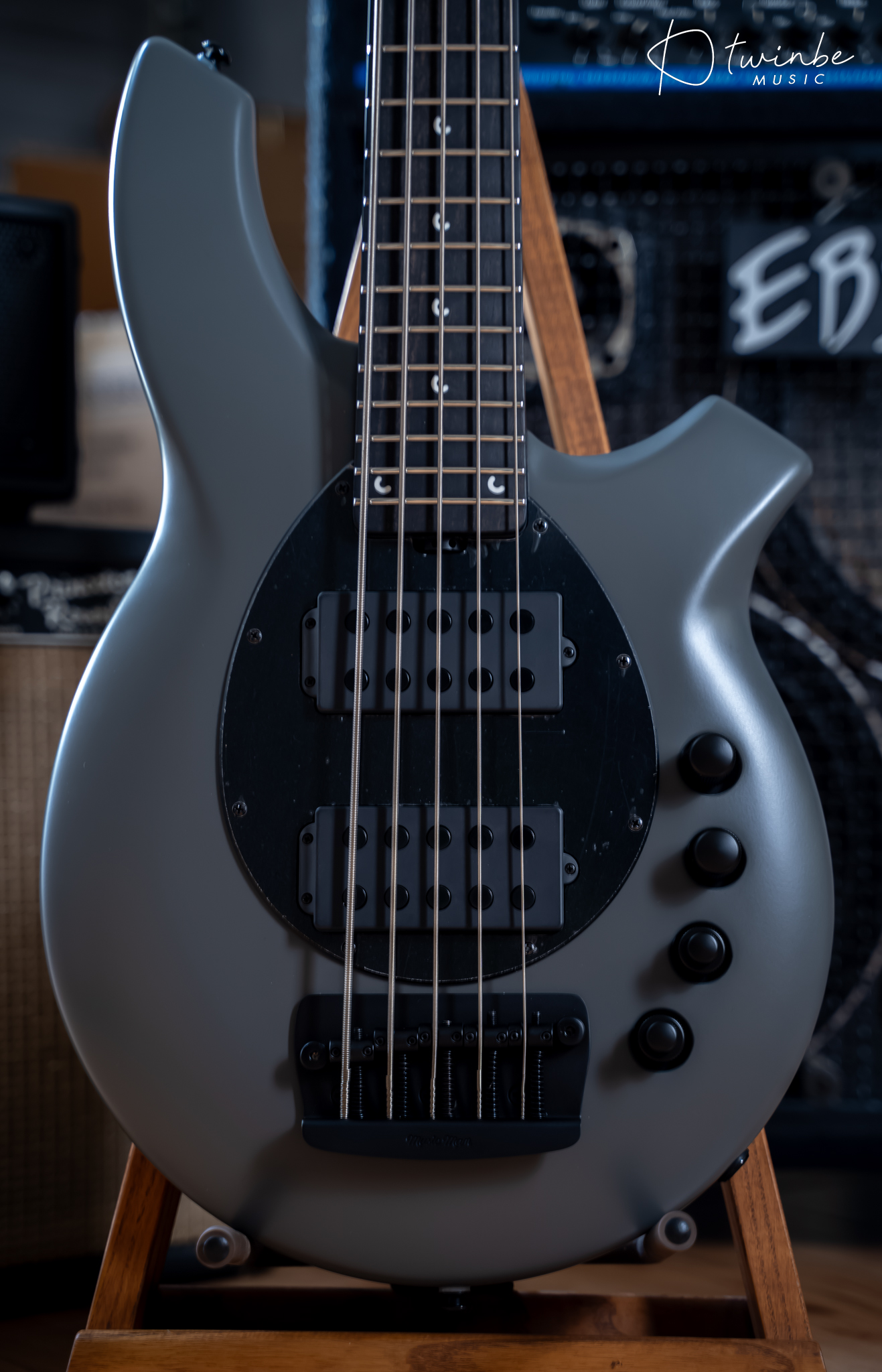 Ernie Ball Music Man Bongo 5 HH Titan Gray - Image 5