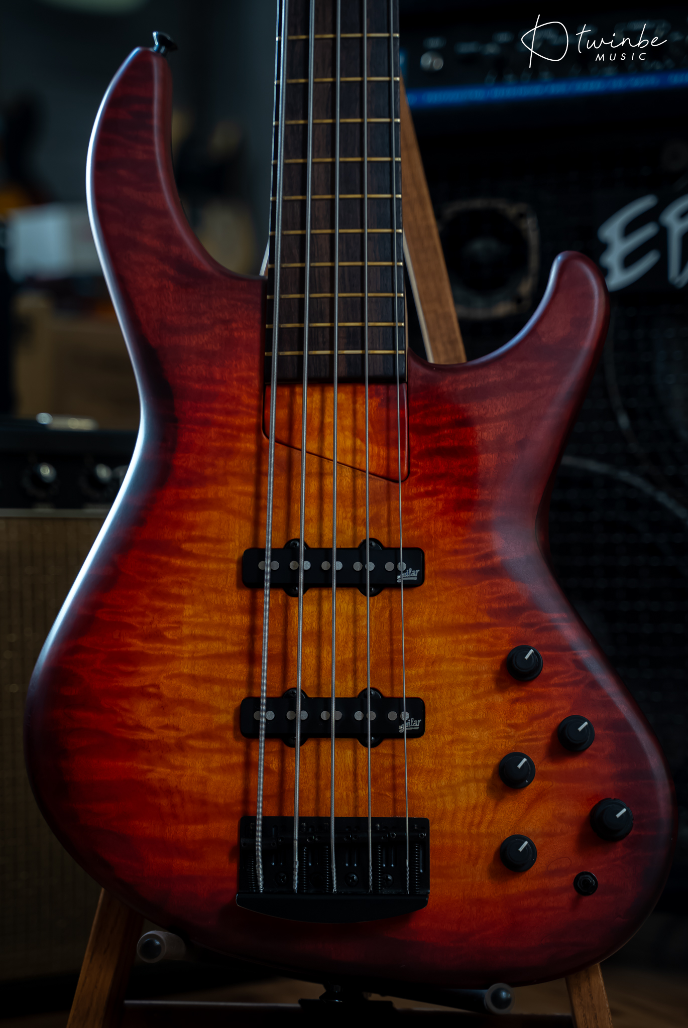 MTD USA Saratoga 5 Bass Strings Red Burst - Image 5