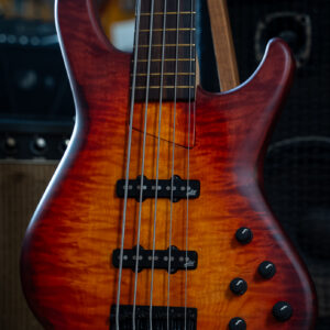 MTD USA Saratoga 5 Bass Strings Red Burst