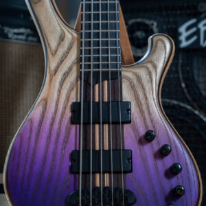 Mayones Viking 5 Strings Bass Transparent Dirty Ash Fade up violet